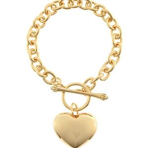 Bold Heart Charm Bracelet